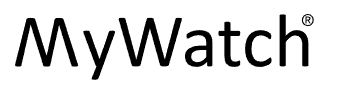 MyWatch logo in black sans-serif font with a registered trademark symbol.