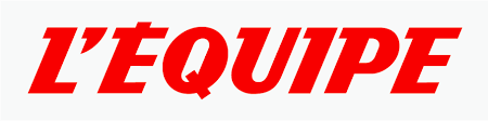 Red text saying L'ÉQUIPE on a white background.