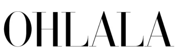 Stylized text "OHLALA" in bold, black, uppercase letters with elongated vertical lines