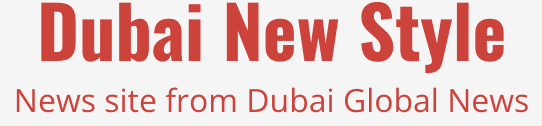 Dubai New Style news site logo from Dubai Global News, red text on white background.