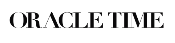 Logo for Oracle Time with stylized black text on a white background