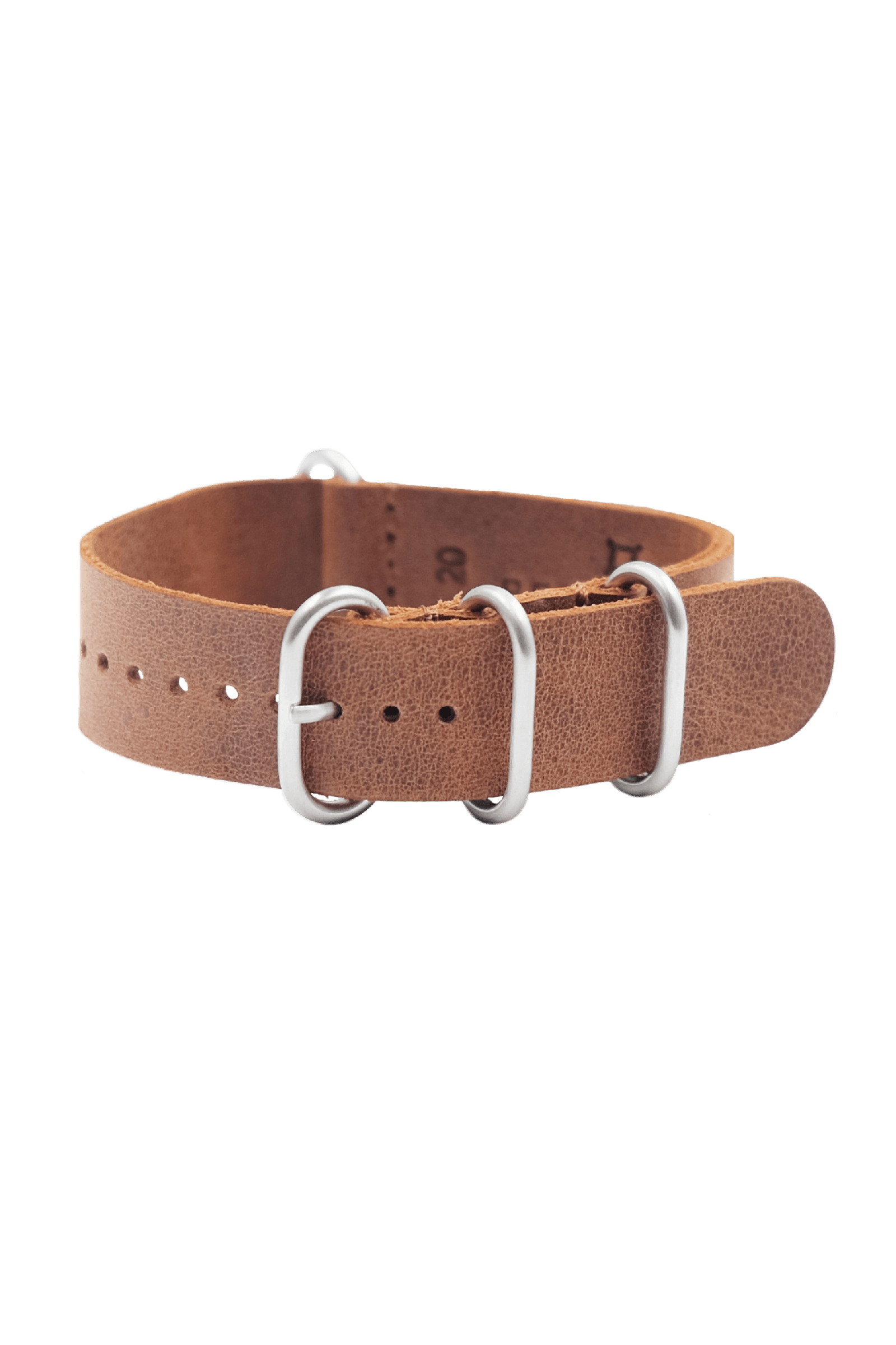 Leather strap WW1 biplane watch with very dark brown, light brownish-pink, and light grey colours.