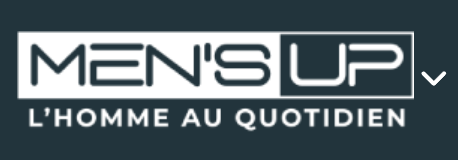 a black and white logo with the words men's up
