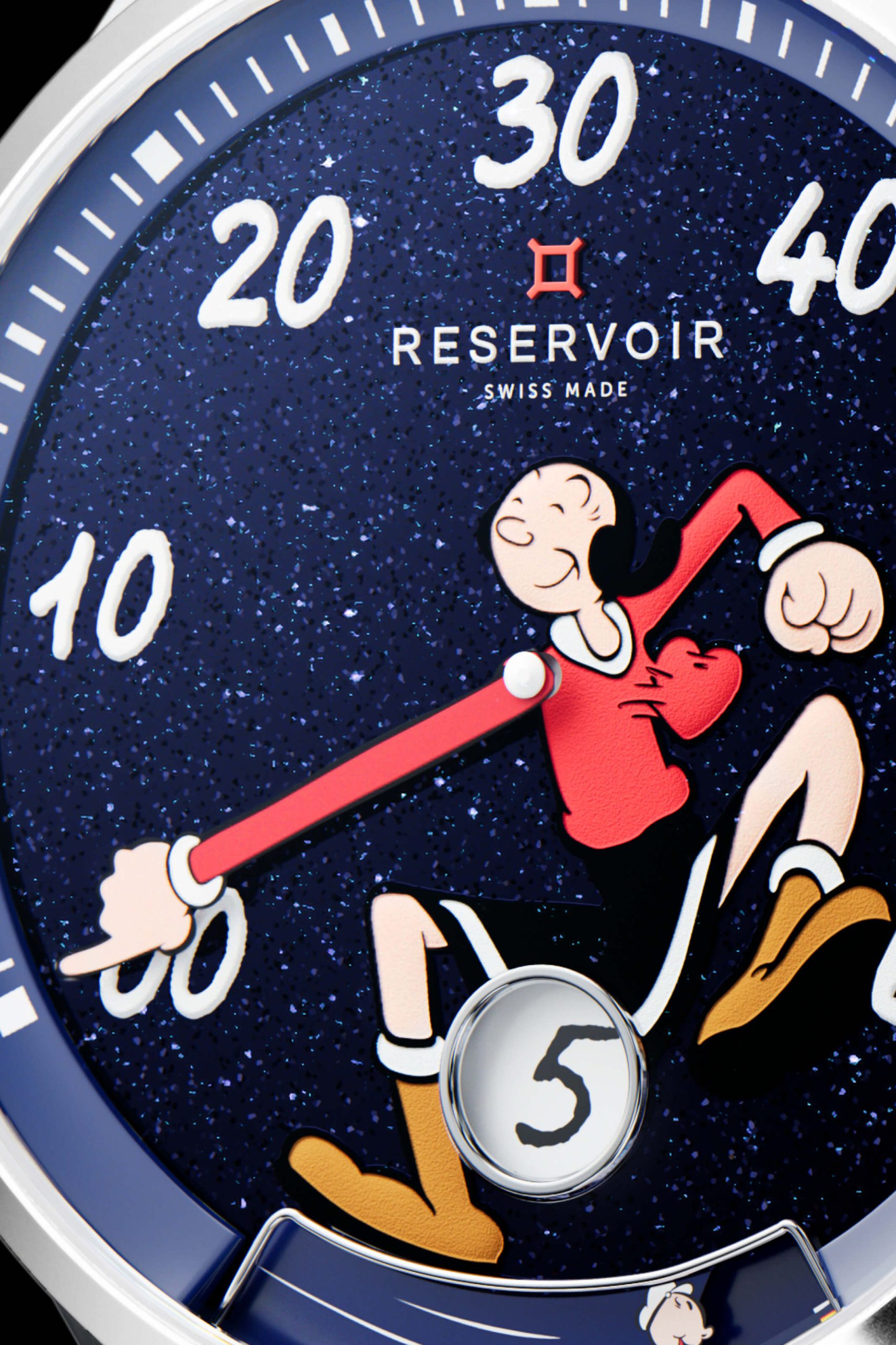 a close up of a wrist watch with cartoon characters on it