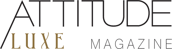 Logo of ATTITUDE LUXE MAGAZINE, "LUXE" highlighted in gold, rest in black, white, and gray.