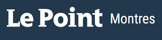 Le Point Montres logo with white text on a dark blue background.