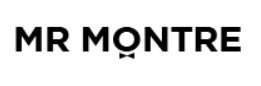 Logo for "MR MONTRE" with text and a bow tie symbol under the letter "O".